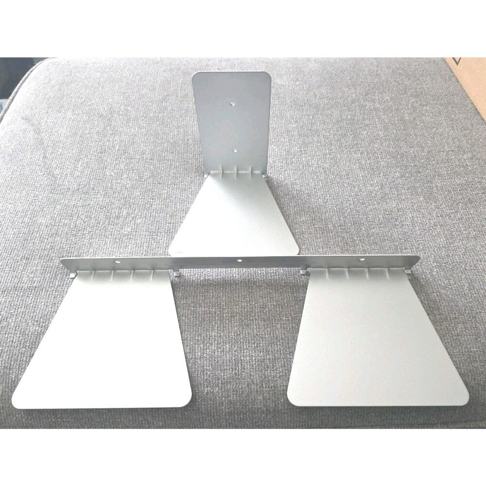 Floating/Hanging Shelves, Lot Of 2, Double & Single Shelves, Steel Alloy, Umbra